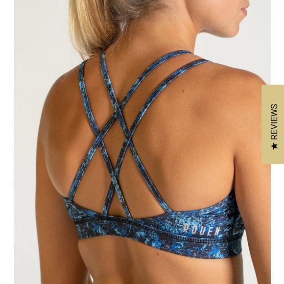 Roen Activewear Switchback Bra Blue Grunge - Picture 2 of 4
